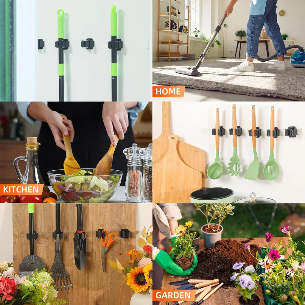 Wall-Mounted Broom & Mop Holder