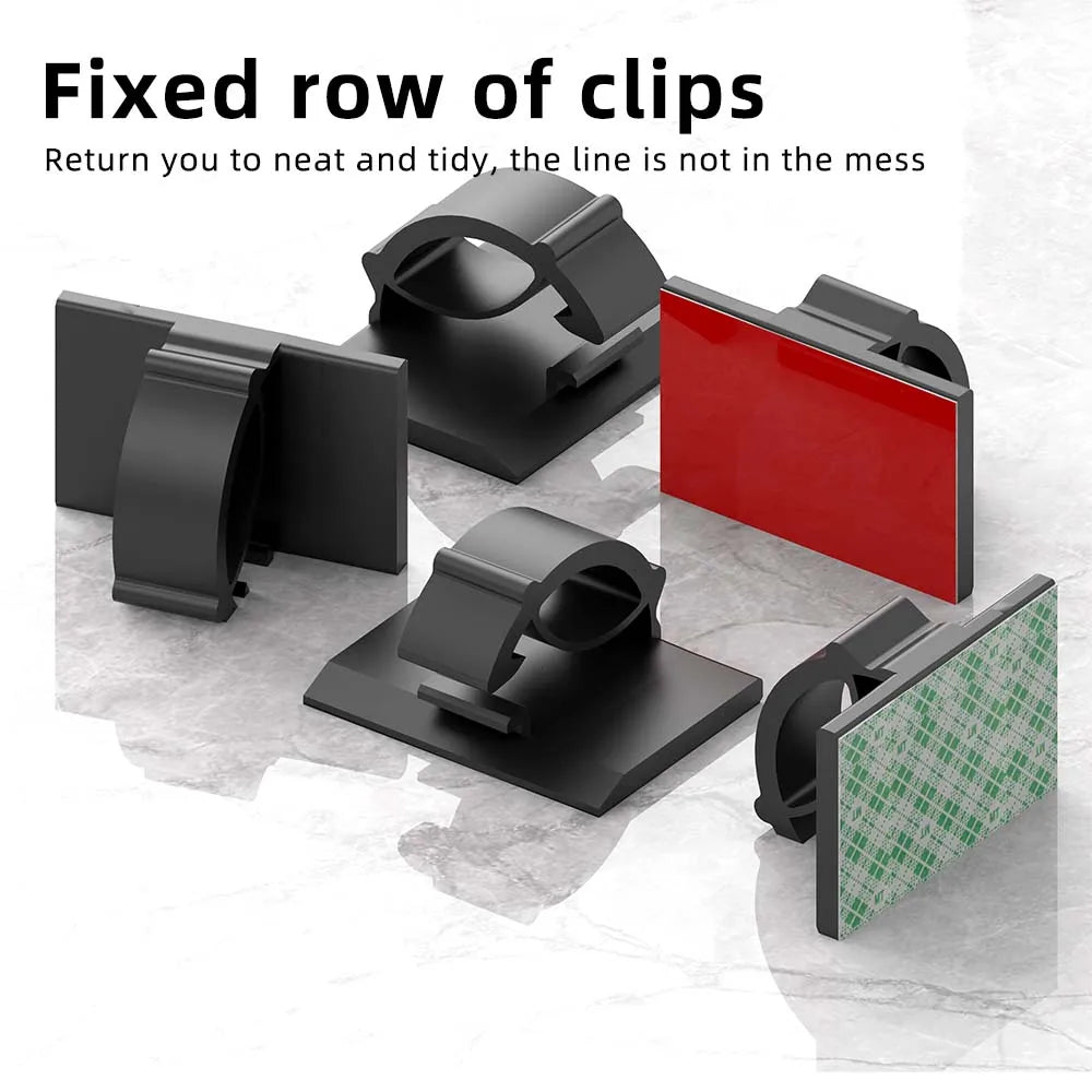 Self-Adhesive Cable Organiser Clips