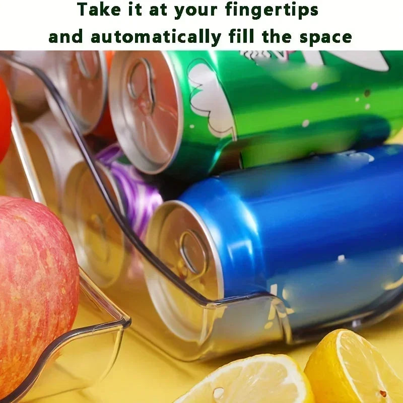 Auto-Rolling Fridge Can Dispenser