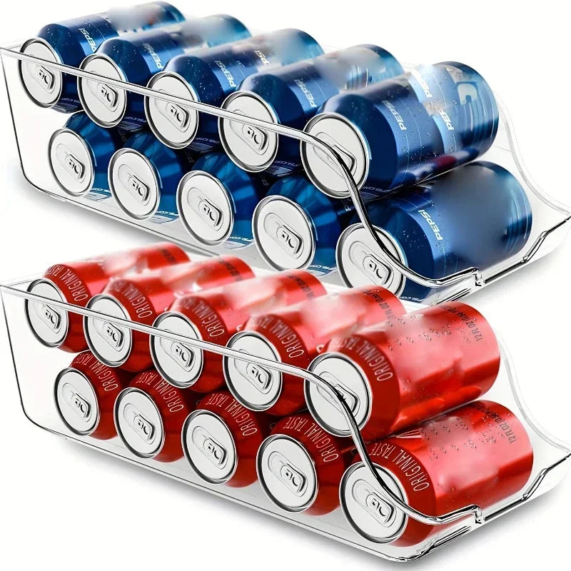 Auto-Rolling Fridge Can Dispenser