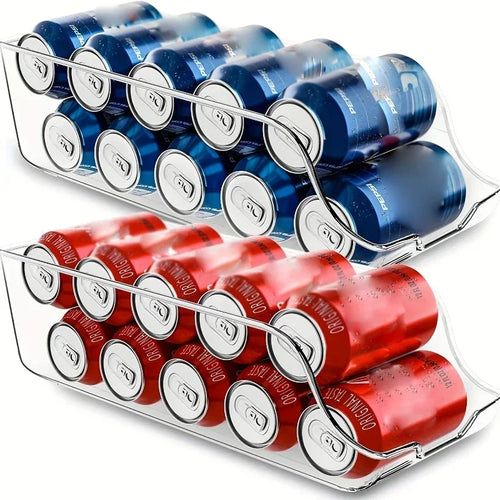 Auto-Rolling Fridge Can Dispenser